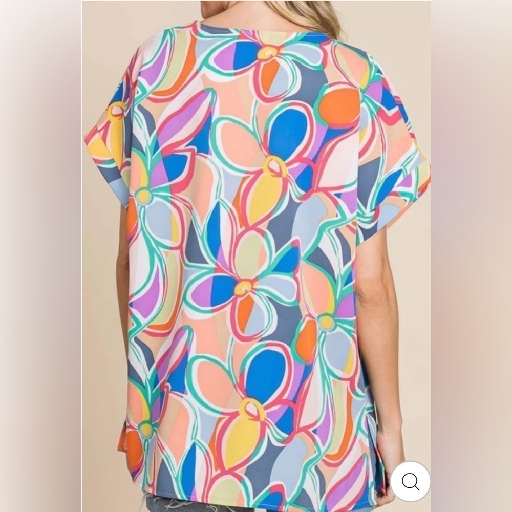 Cotton Bleu Gina v neck top size Medium - Picture 6 of 9